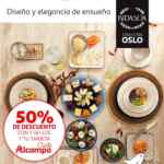 Promo Sellos Club Alcampo: 50% de descuento en vajilla de porcelana Bidasoa