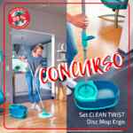 Gana un Set de limpieza CLEAN TWIST Disc Mop Ergo de Leifheit
