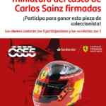 Gana 1 de 5 réplicas en miniatura del casco de Carlos Sainz firmadas con Santander