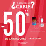 -50% de descuento en cargadores de celular en la Casa de las Carcasas