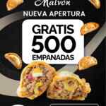 Promo Empanadas Malvón: 500 empanadas Gratis por inauguración