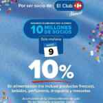 Club Carrefour 10 millones de socios: 10% en ChequeAhorro este 9 de mayo