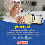 Sorteazo Russell Hobbs Día de la madre: Gana una tostadora y un hervidor de la colección Colour Plus+ y más