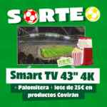 Sorteo Covirán: Gana una Smart TV 43" LED 4K UHD + una palomitera Vintage y un lote de productos Covirán