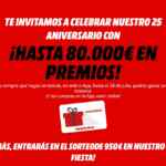 Sorteo 25 Aniversario MediaMarkt: Gana una tarjeta regalo de hasta 950€
