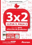 Folleto Alcampo 3×2 del 1 al 15 de abril 2024