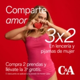 Promo San Valentín C&A: 3×2 en lencería y pijamas para mujer