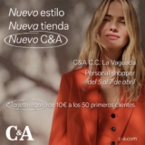 Promo C&A la Vaguada: tarjeta de regalo de 10€ para los 50 primeros