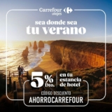 Cupón Carrefour Vacaciones de Verano 2023: 5% de descuento en hoteles