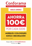 Conforama: 100€ de descuento por cada 500€ en muebles, colchones y más