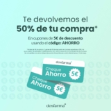 Cupón Dosfarma de 50% de devolución en bonos de 5€