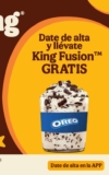 Postre King Fusion Oreo GRATIS al descargar la app de Burger King