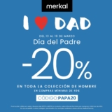Cupón Merkal Día del Padre: -20% de descuento en artículos para hombre