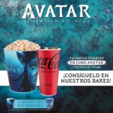 Cine Yelmo Menú Avatar el Sentido del Agua con vaso y cubo de la película